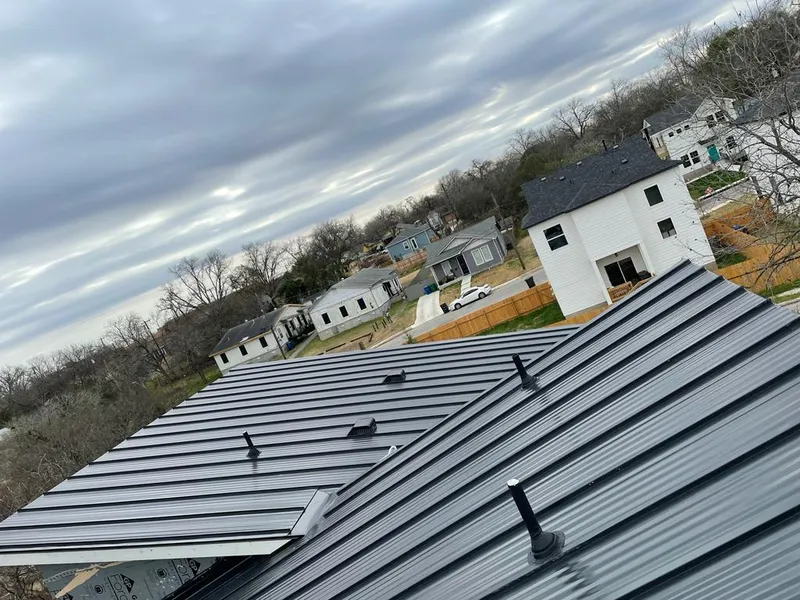 Standing seam metal roof panels with vents for Skylight Repair in Covington